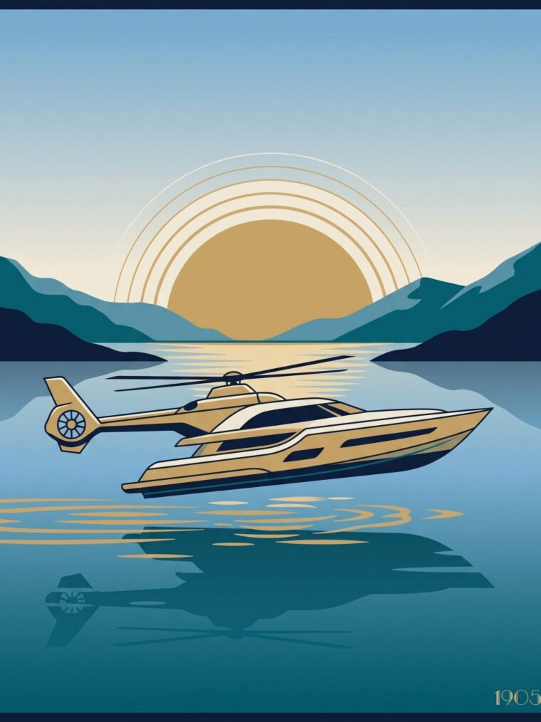 Amanecer en el Heli-Barco