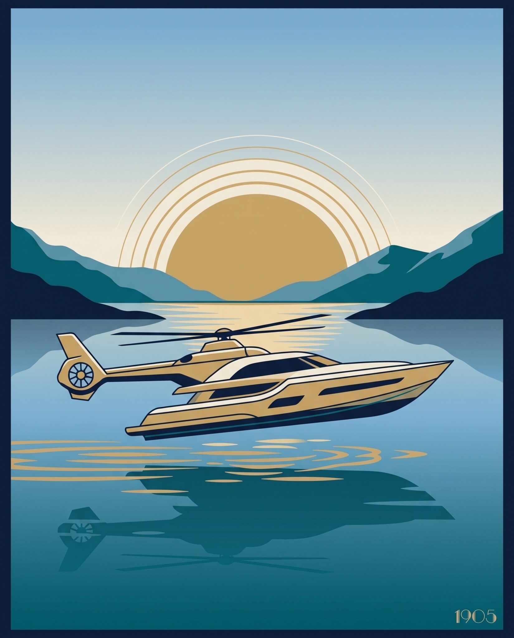 Amanecer en el Heli-Barco