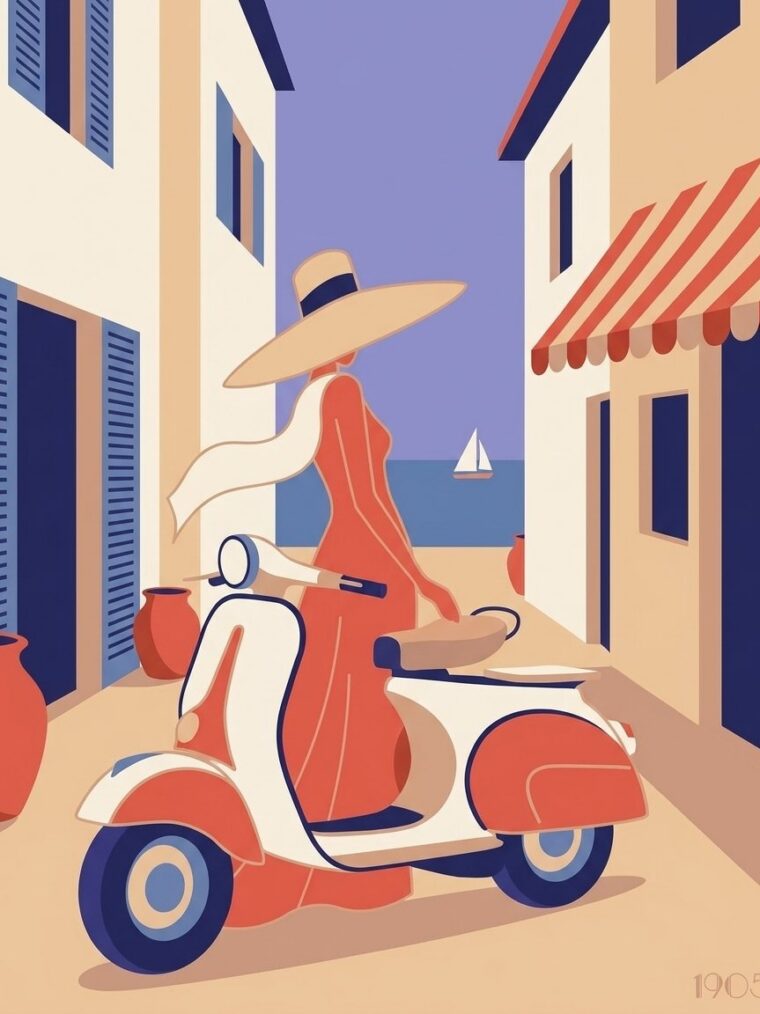 Vespa by the Sea