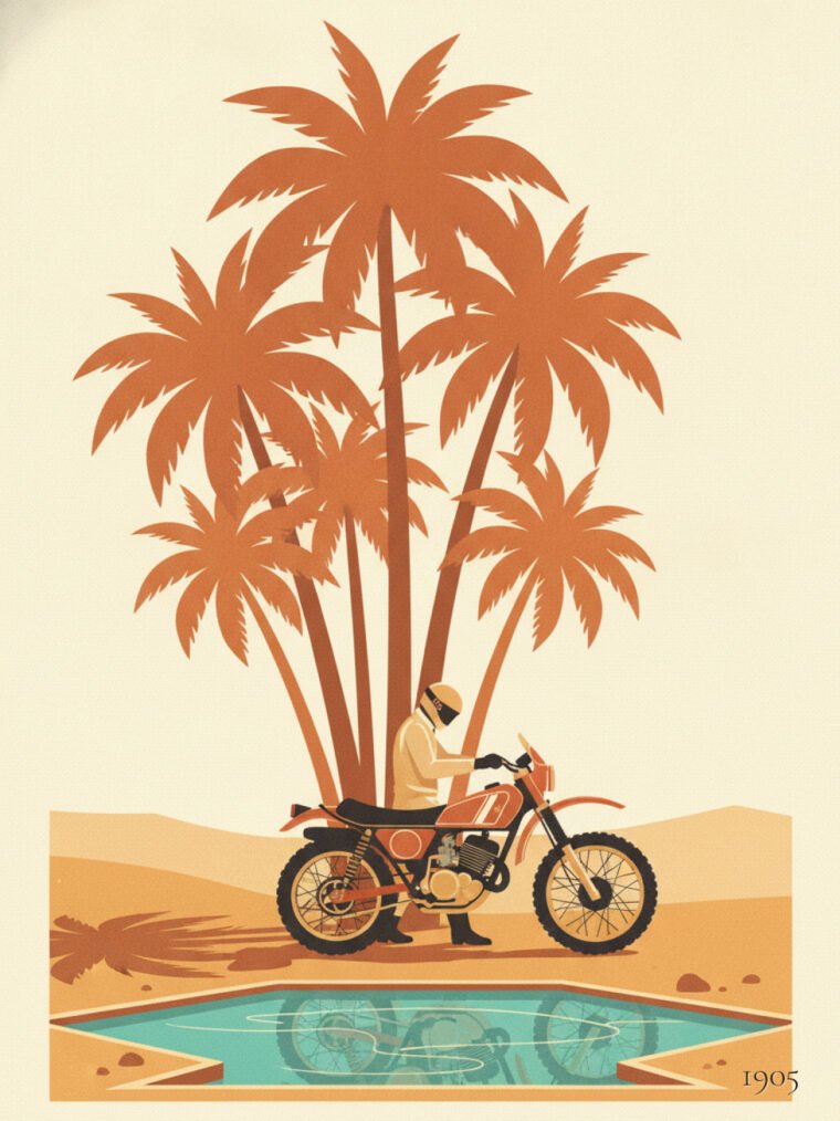 Palm Shade Respite — A Brief Halt in the Heat